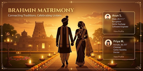 Exclusive and trusted Brahmin matchmaking process on Siyaswayamver with traditional couple and modern matrimony interface
